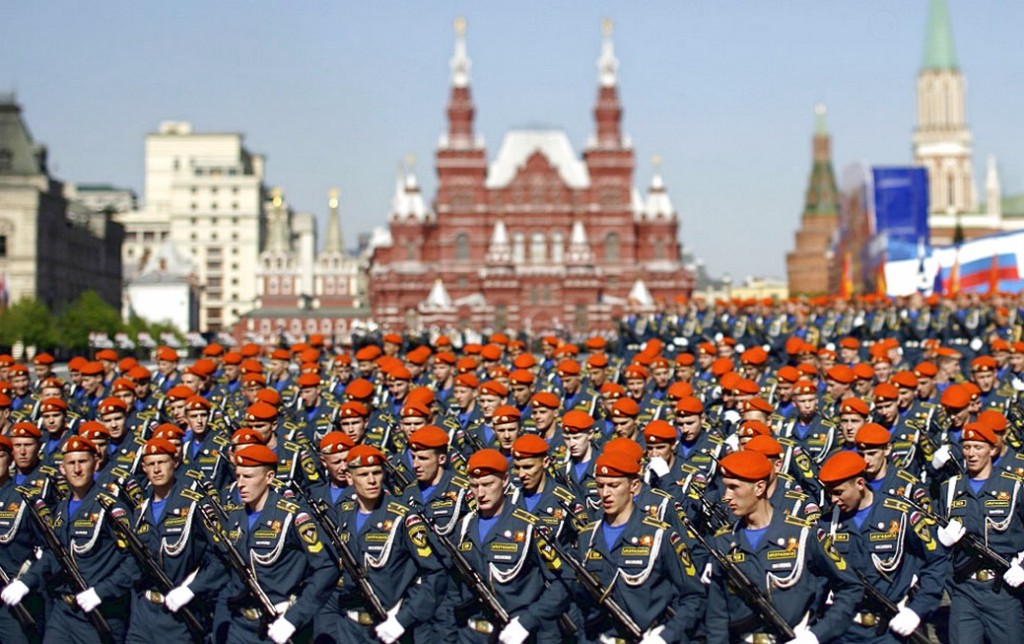 Victory Day: Soldiers march in Red Square