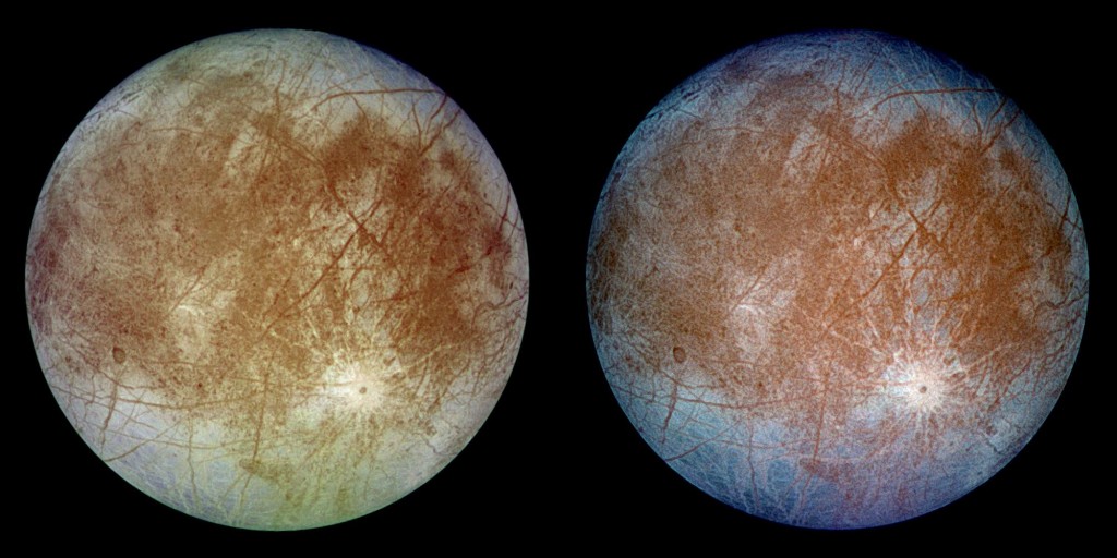 Potential Life: The Europa moon red with warm ice